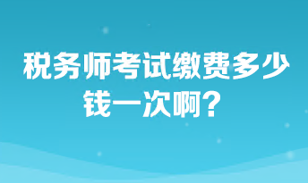 稅務(wù)師考試?yán)U費(fèi)多少錢一次啊