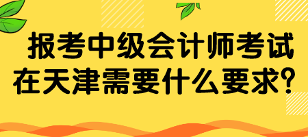 報(bào)考中級(jí)會(huì)計(jì)師考試在天津需要什么要求？