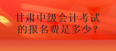 甘肅中級(jí)會(huì)計(jì)考試的報(bào)名費(fèi)是多少？