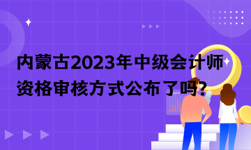 內(nèi)蒙古2023年中級(jí)會(huì)計(jì)師資格審核方式公布了嗎？