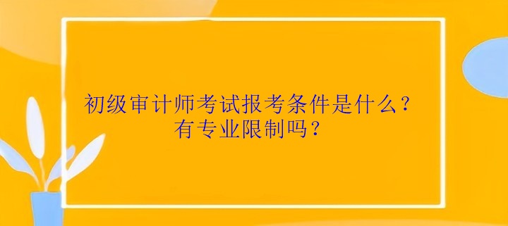 初級審計師考試報考條件是什么？有專業(yè)限制嗎？