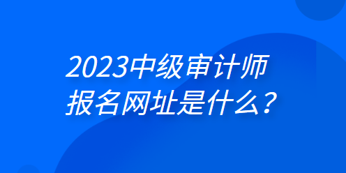 2023年中級審計師報名網(wǎng)址是什么？