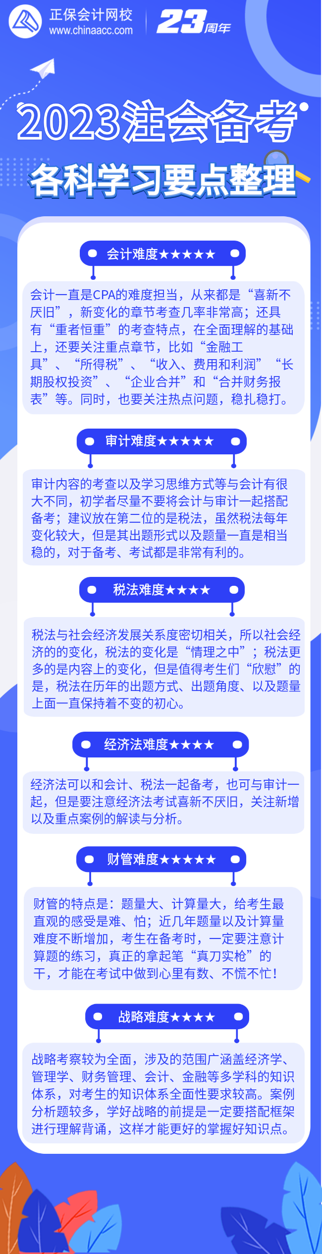 報名倒計時！2023年注會6科備考要點已整理！速來報道學(xué)習(xí)>