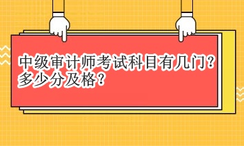 中級(jí)審計(jì)師考試科目有幾門？多少分及格？