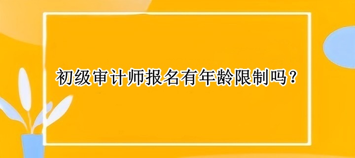 初級審計(jì)師報(bào)名有年齡限制嗎？