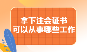 拿下注冊(cè)會(huì)計(jì)師證書(shū)可以從事哪些工作呢？