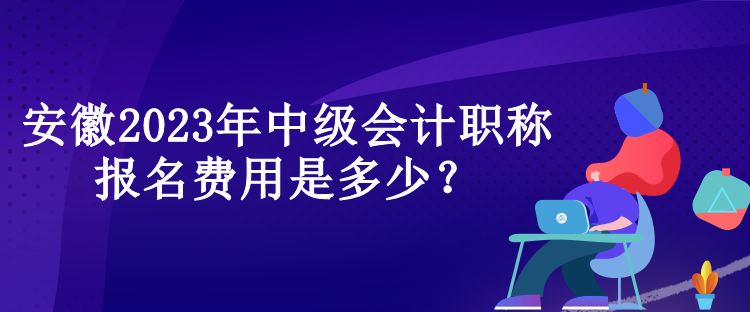 安徽2023年中級會計(jì)職稱報(bào)名費(fèi)用是多少？