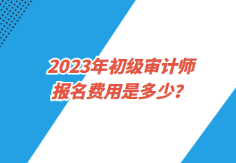 2023年初級審計(jì)師報(bào)名費(fèi)用是多少？