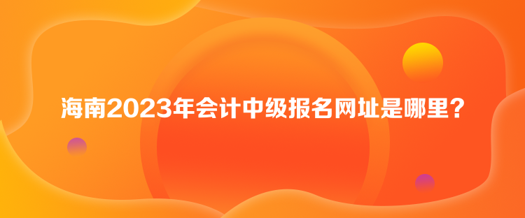 海南2023年會(huì)計(jì)中級(jí)報(bào)名網(wǎng)址是哪里？