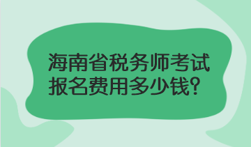 海南省稅務(wù)師考試報(bào)名費(fèi)用多少錢？