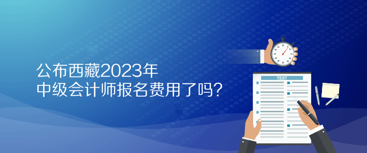 公布西藏2023年中級會計師報名費用了嗎？