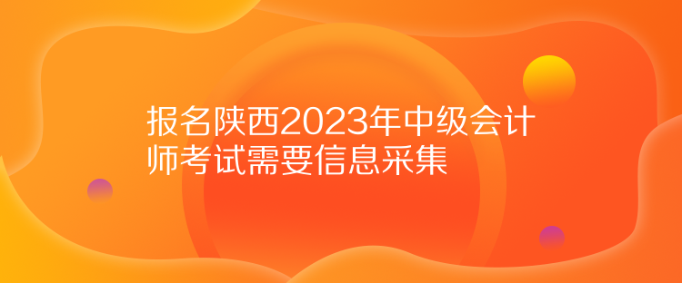 報(bào)名陜西2023年中級會計(jì)師考試需要信息采集