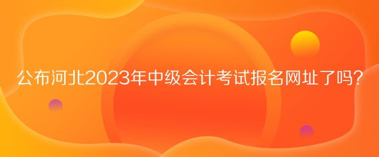 公布河北2023年中級(jí)會(huì)計(jì)考試報(bào)名網(wǎng)址了嗎？