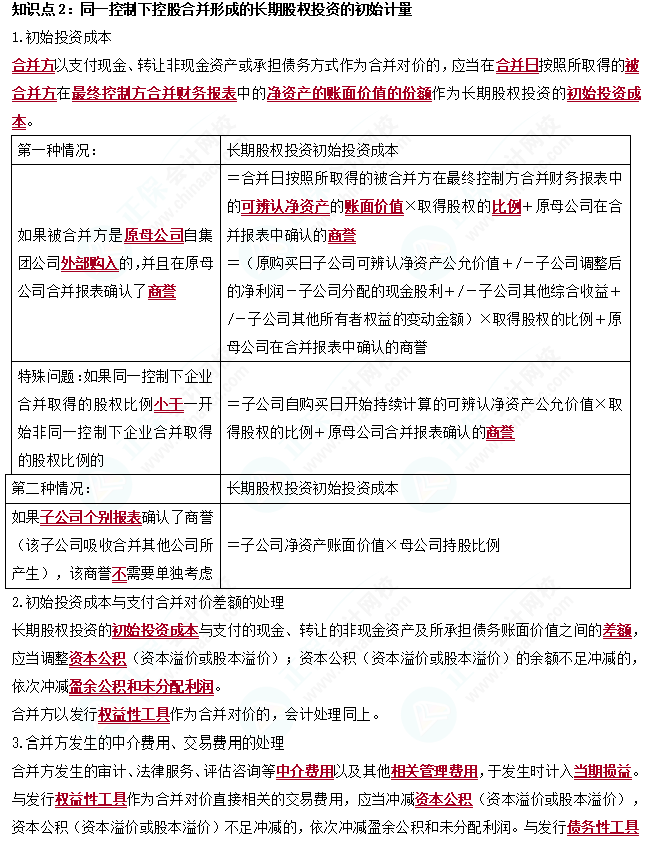 2023cpa《會計》第六章基礎(chǔ)備考易錯易混知識點