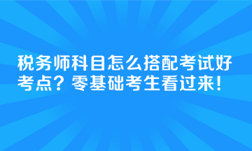 稅務(wù)師科目怎么搭配考試好考點？零基礎(chǔ)考生看過來！