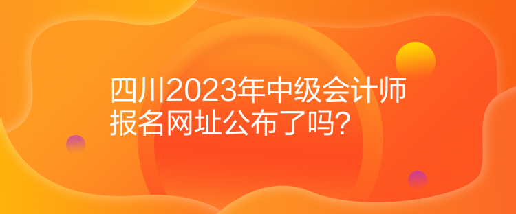 四川2023年中級會(huì)計(jì)師報(bào)名網(wǎng)址公布了嗎？