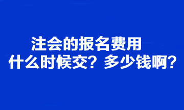 注會(huì)的報(bào)名費(fèi)用什么時(shí)候交？多少錢(qián)??？