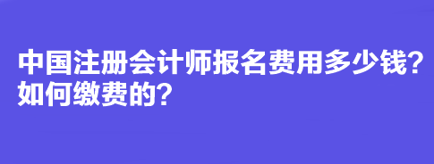 中國(guó)注冊(cè)會(huì)計(jì)師報(bào)名費(fèi)用多少錢(qián)？如何繳費(fèi)的？