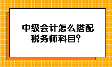 中級(jí)會(huì)計(jì)怎么搭配稅務(wù)師科目？