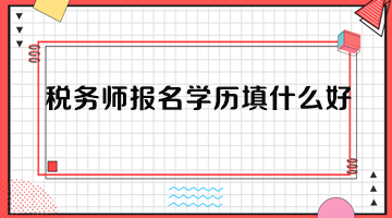 稅務師報名學歷填什么好？