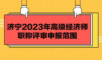 濟(jì)寧2023年高級(jí)經(jīng)濟(jì)師職稱評(píng)審申報(bào)范圍