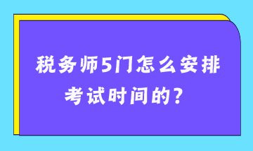 稅務(wù)師5門怎么安排考試時(shí)間的？