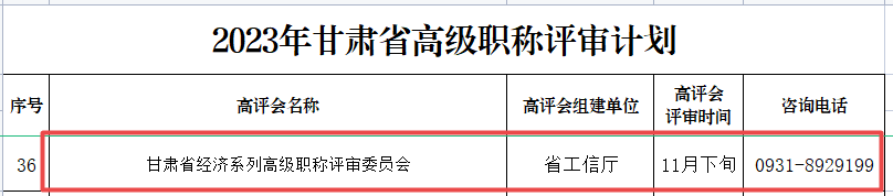 甘肅2023年高級(jí)經(jīng)濟(jì)師職稱評(píng)審計(jì)劃