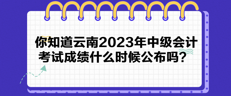 你知道云南2023年中級(jí)會(huì)計(jì)考試成績(jī)什么時(shí)候公布嗎？