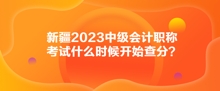 新疆2023中級(jí)會(huì)計(jì)職稱考試什么時(shí)候開始查分？