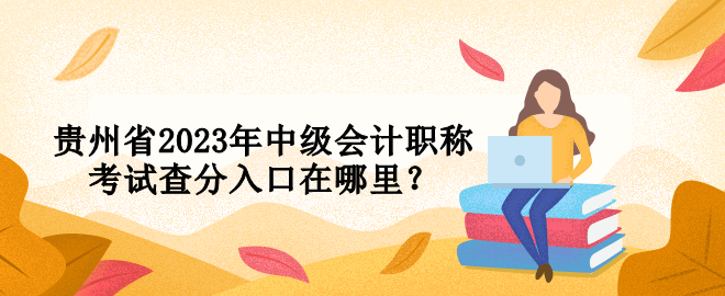 貴州省2023年中級會計職稱考試查分入口在哪里？