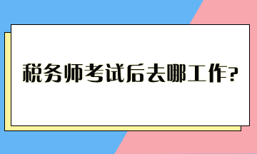 稅務(wù)師考試后去哪工作？