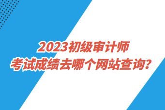 2023初級審計(jì)師考試成績?nèi)ツ膫€網(wǎng)站查詢？