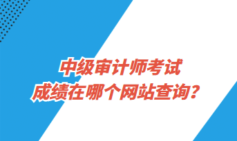 中級審計師考試成績在哪個網(wǎng)站查詢？