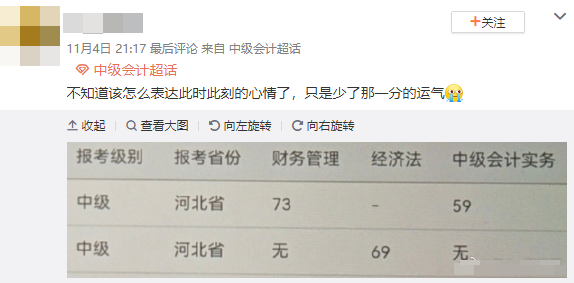 就差1分就合格了！中級(jí)會(huì)計(jì)考試成績(jī)沒(méi)到合格線可以申請(qǐng)復(fù)核！