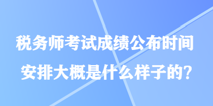 稅務(wù)師考試成績公布時(shí)間安排大概是什么樣子的？