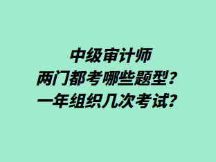 中級(jí)審計(jì)師兩門(mén)都考哪些題型？一年組織幾次考試？