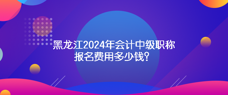 黑龍江2024年會(huì)計(jì)中級(jí)職稱報(bào)名費(fèi)用多少錢？