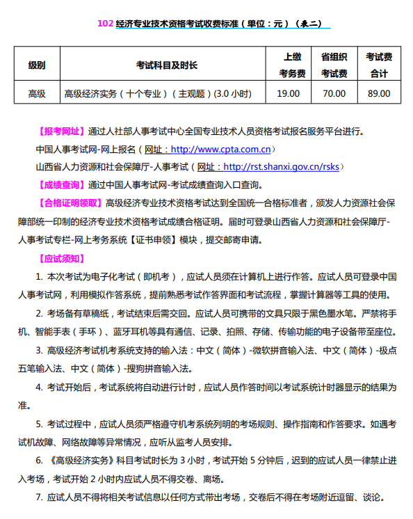 山西2024年高級經(jīng)濟(jì)師報考手冊