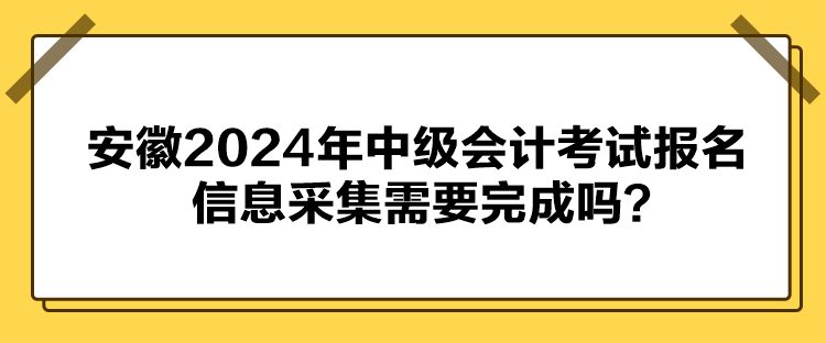 安徽2024年中級(jí)會(huì)計(jì)考試報(bào)名信息采集需要完成嗎？