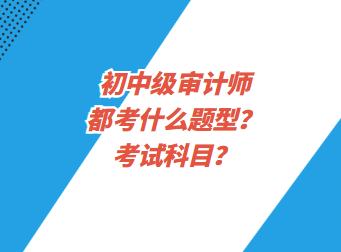 初中級(jí)審計(jì)師都考什么題型？考試科目？