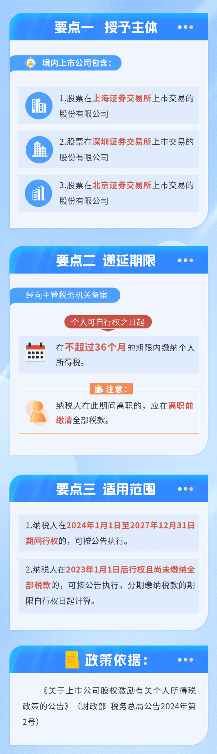 上市公司股權(quán)激勵延長納稅期限至36個月