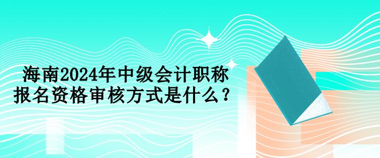 海南2024年中級(jí)會(huì)計(jì)職稱報(bào)名資格審核方式是什么？