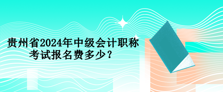 貴州省2024年中級會計(jì)職稱考試報(bào)名費(fèi)多少？