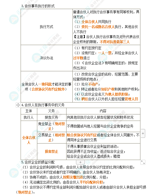 2024年注會《經(jīng)濟(jì)法》第5章高頻考點(diǎn)1：普通合伙企業(yè)的設(shè)立、財產(chǎn)與事務(wù)執(zhí)行