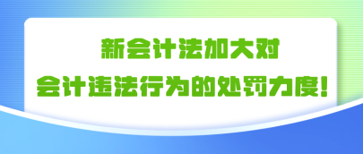 新會計法加大對會計違法行為的處罰力度?。。? suffix=