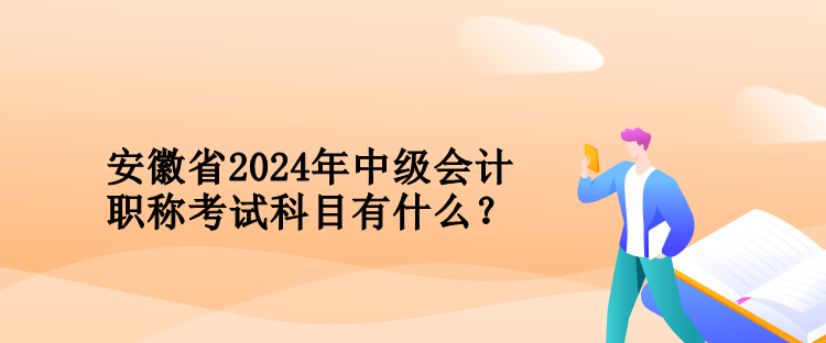 安徽省2024年中級(jí)會(huì)計(jì)職稱(chēng)考試科目有什么？