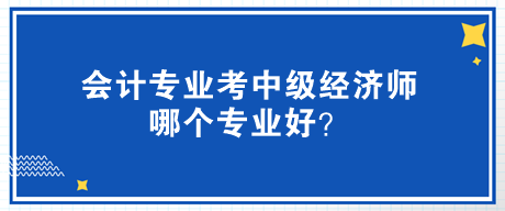 會計專業(yè)考中級經(jīng)濟師哪個專業(yè)好？