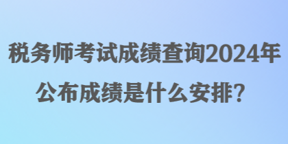 稅務(wù)師考試成績(jī)查詢2024年公布成績(jī)是什么安排？