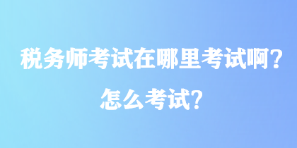 稅務(wù)師考試在哪里考試?。吭趺纯荚?？